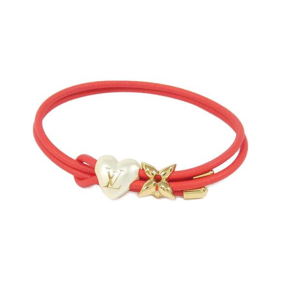 Louis Vuitton Jewelry - LOUIS VUITTON Red Pearl Heart Charm Bracelet